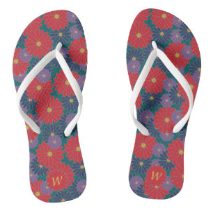 Splashy Herfst Floral Teenslippers