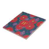 Splashy Herfst Floral Tegel Tegeltje (Zijkant)
