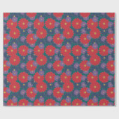 Splashy Herfst Floral Wrapping Paper Cadeaupapier (Vlak)