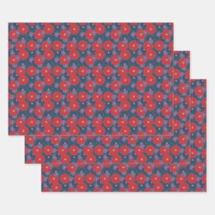 Splashy Herfst Floral wrapping Papierset Inpakpapier Vel