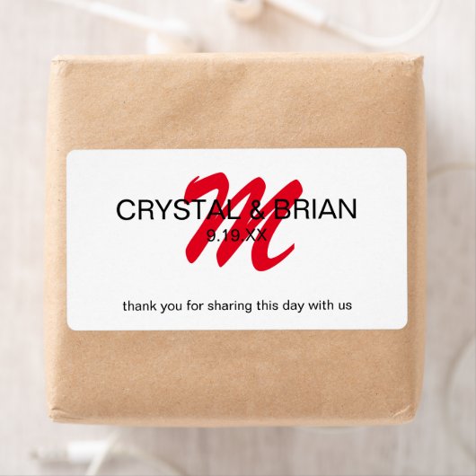 Splashy-monogram | De gunsten van de waterfles Etiket (Insitu)