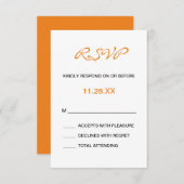Splashy Monogram Huwelijk RSVP (Voorkant / Achterkant)