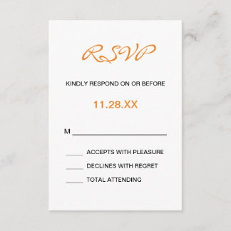 Splashy Monogram Huwelijk RSVP Kaartje