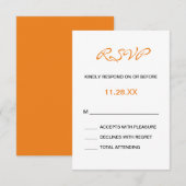 Splashy Monogram Huwelijk RSVP Kaartje (Voorkant / Achterkant)