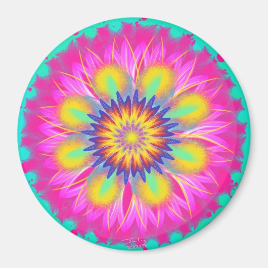 Splashy Pink Lady van Power Flower Magneet (Voorkant)