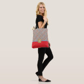 Splashy Red Paint Monogramed Tote Bag (Op model)