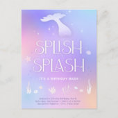 Splasj Spetter Fantasievolle Glitter Zeemeermin Ve Briefkaart (Voorkant)