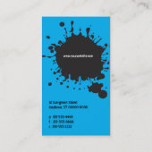 Splat. Blauw Visitekaartje (Achterkant)