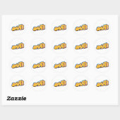 Splat Cartoon Bang Boom Ronde Sticker (Vel)
