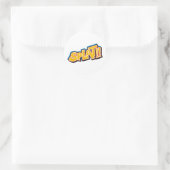 Splat Cartoon Bang Boom Ronde Sticker (Tas)
