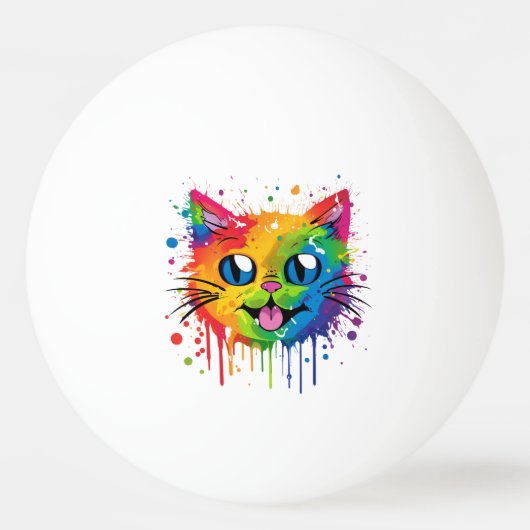 Splat Cat Pride Pingpongbal (Achterkant)
