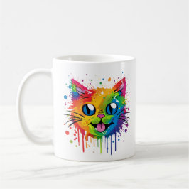 Splat Cat Rainbow Design Mok