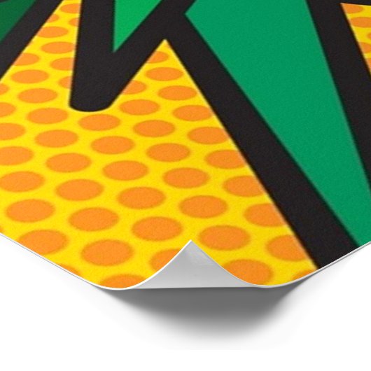 SPLAT Comic Book Pop Art Modern Retro Fun Poster (Hoek)