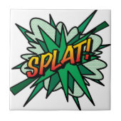 SPLAT Fun Retro Comic Book Pop Art Tegeltje (Voorkant)