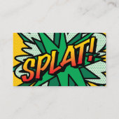 SPLAT Fun Retro Comic Book Visitekaartje (Voorkant)