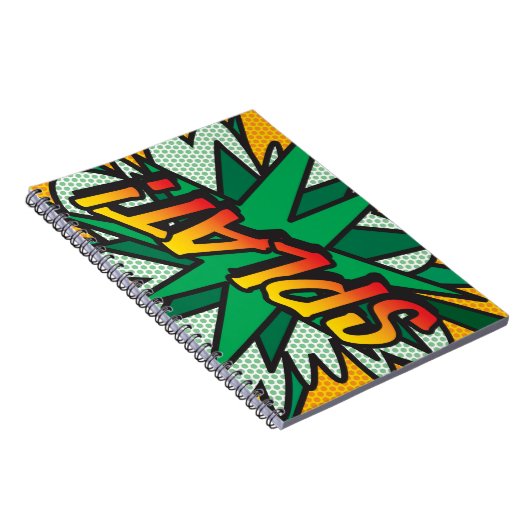 SPLAT Fun Retro Stripboek Pop Art Notitieboek (Rechterzijde)