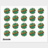 SPLAT Grappig Stripboek Ronde Sticker (Vel)