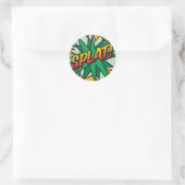 SPLAT Grappig Stripboek Ronde Sticker (Tas)