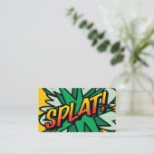 SPLAT Leuk Retro Stripboek Visitekaartje (Staand voorkant)