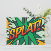 SPLAT Leuke Kleurrijke Strip Typografie (Staand voorkant)