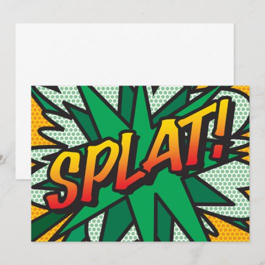 SPLAT Leuke Kleurrijke Strip Typografie (Voorkant / Achterkant)