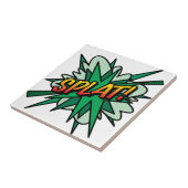 SPLAT Leuke Retro Stripboek Pop Art Tegeltje (Zijkant)