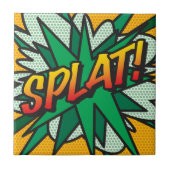 SPLAT Leuke Retro Stripboek Pop Art Tegeltje (Voorkant)