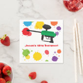 Splat Paintball Kids Verjaardagsfeest Papieren Ben Servet (Insitu)