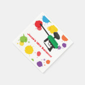 Splat Paintball Kids Verjaardagsfeest Papieren Ben Servet (Hoek)