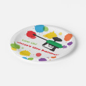 Splat Paintball-kinderen op zaterdag Borden Papieren Bordje (Gekanteld)