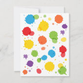 Splat Paintball Kinderverjaardagsfeest Uitnodiging (Achterkant)