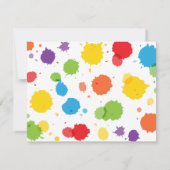 Splat Paints Rifle Paintball Birthday Party Kaart (Achterkant)