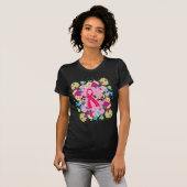 Splat roze lint T-shirt (Voorkant volledig)