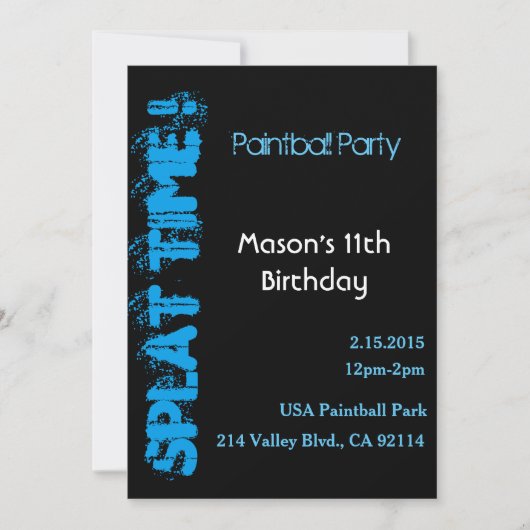 SPLAT TIJD! KAART (Voorkant)