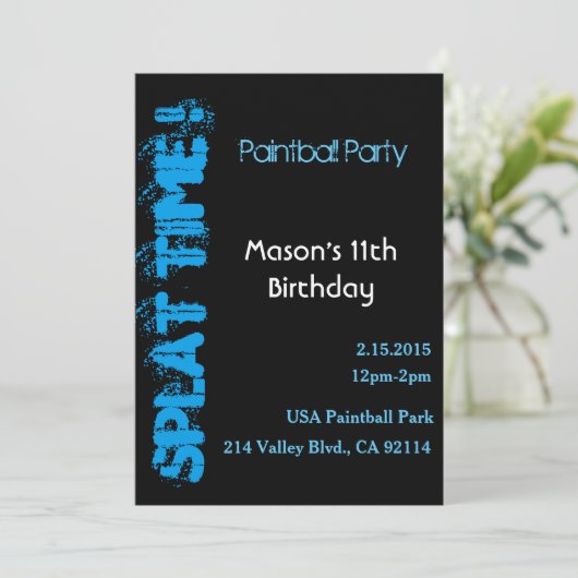 SPLAT TIJD! KAART (Staand voorkant)