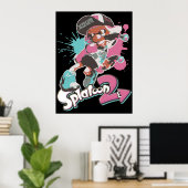 Splatoon 2 Interreuzenmeisje Poster (Thuiskantoor)