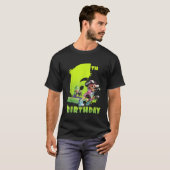 Splatoon Inkling 6e Verjaardag Groene Splatter Por T-shirt (Voorkant volledig)