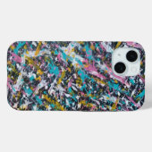 Splatter Abstract in zwart-wit en in meerdere kleu Case-Mate iPhone Case (Achterkant (horizontaal))