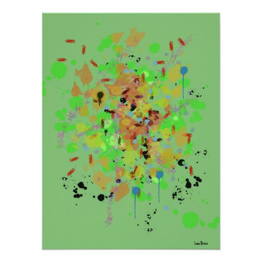Splatter Acryl Glanzend Poster (Voorkant)