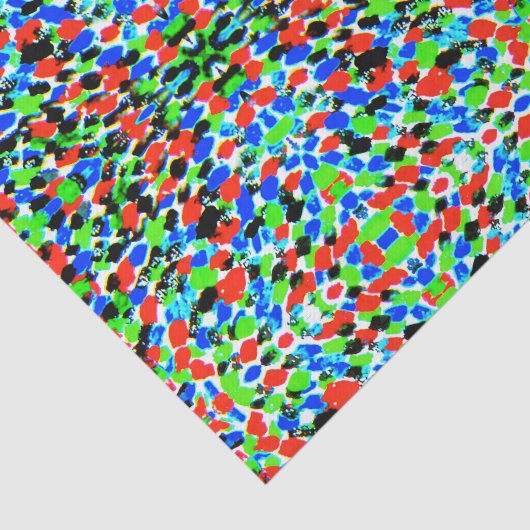 Splatter art Bright Abstract patroonpapier Tissuepapier (Detail)
