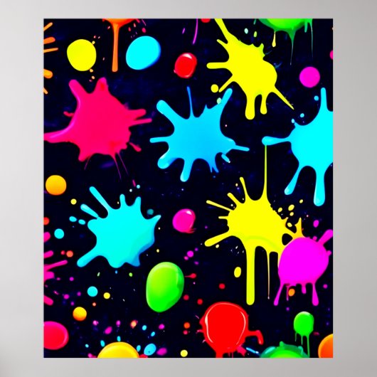 Splatter Art Burst Poster (Voorkant)
