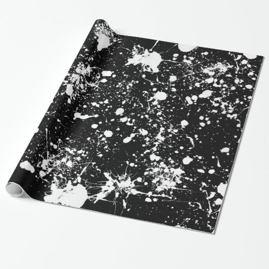 Splatter Art Gift Wrap Cadeaupapier (Uitgerold)