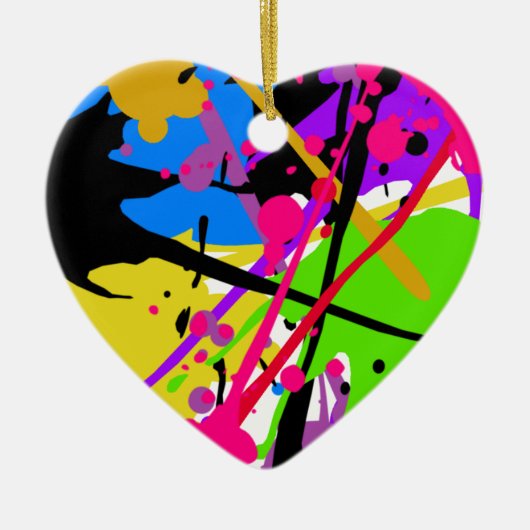 Splatter art graffiti power keramisch ornament (Voorkant)