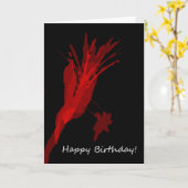 Splatter Birthday Card Kaart (Gele Bloem)