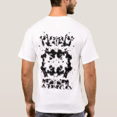 Splatter Black and White Mannen T-shirt (Achterkant)