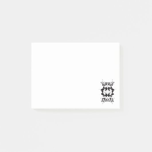 Splatter Black and White Post-it Notes (Voorkant)