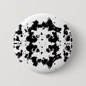 Splatter Black and White Round Button (Voorkant)