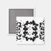 Splatter Black en White Magnet (Voorkant / Achterkant)