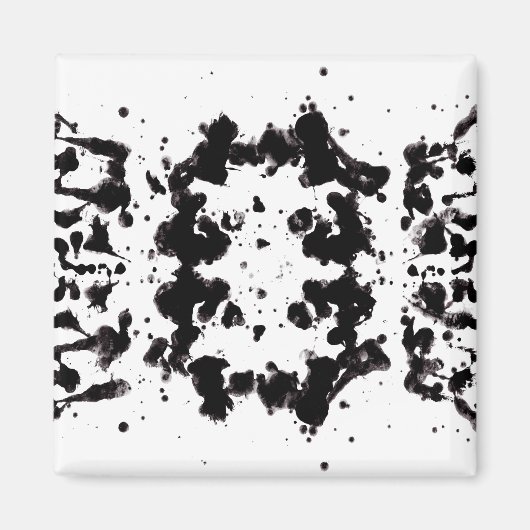 Splatter Black en White Magnet (Voorkant)