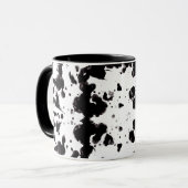 Splatter Black en White Two-tone Coffee Mok (Voorkant links)